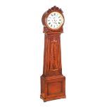 EALRY NINETEENTH CENTURY MAHOGANY DRUM HEAD LONGCASE CLOCK