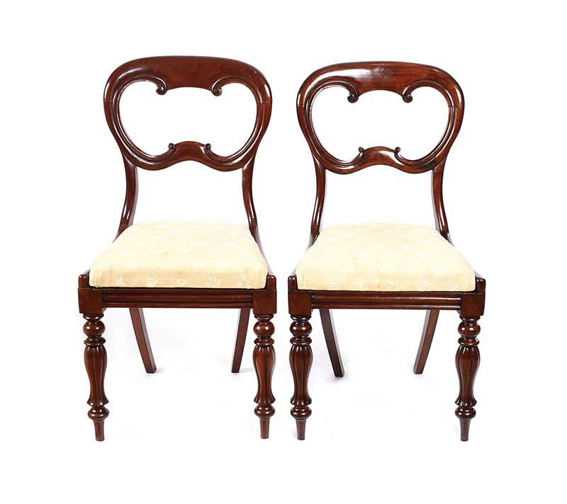 PAIR OF VICTORIAN MAHOGANY SIDE CHAIRS - Image 4 of 5