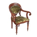 VICTORIAN MAHOGANY ARMCHAIR