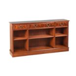 INLAID MAHOGANY OPEN BOOKCASE