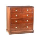 VICTORIAN MAHOGANY CHEST OF DRAWERS