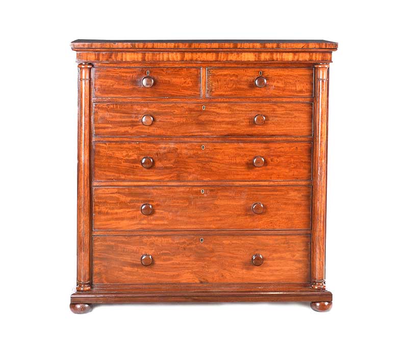 WILLIAM IV MAHOGANY CHEST OF DRAWERS - Image 5 of 6
