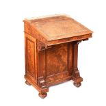 VICTORIAN BURR WALNUT DAVENPORT DESK