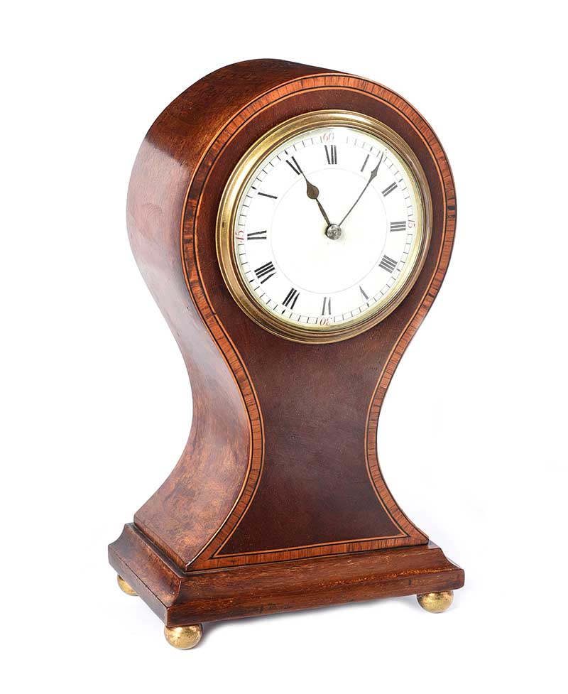 EDWARDIAN INLAID MANTEL CLOCK