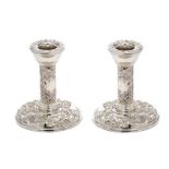 PAIR OF SILVER DWARF CANDLESTICK