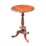 VICTORIAN WALNUT LAMP TABLE