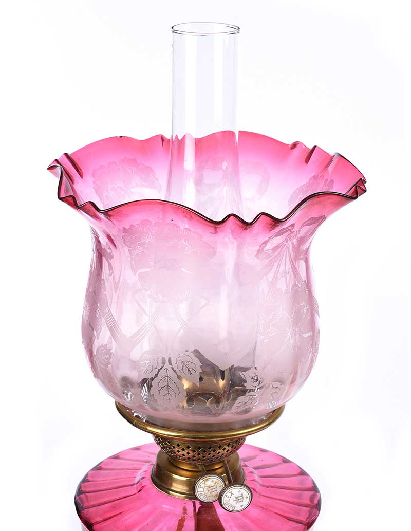 CORINTHIAN PILLAR OIL LAMP - Image 2 of 3