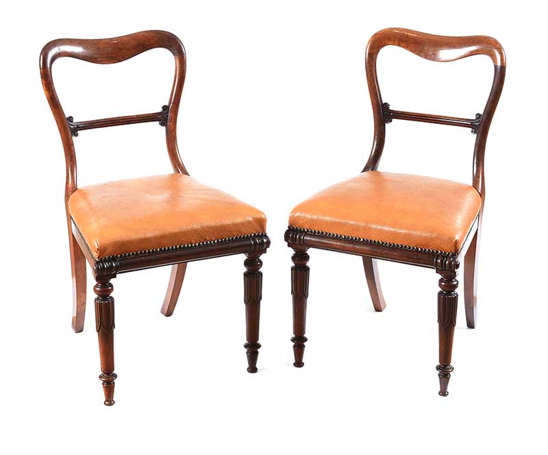 PAIR OF VICTORIAN MAHOGANY SIDE CHAIRS