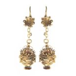 GEORGIAN 18CT GOLD EARRINGS