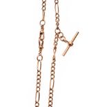 9CT ROSE GOLD ALBERT CHAIN