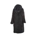 BLACK ASTRAKHAN FUR COAT