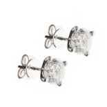 18CT WHITE GOLD DIAMOND EARRINGS