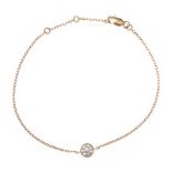 18CT ROSE GOLD DIAMOND BRACELET