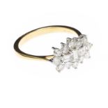 18CT GOLD DIAMOND BOAT RING