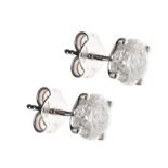 18CT WHITE GOLD DIAMOND EARRINGS