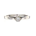 9CT WHITE GOLD DIAMOND SOLITAIRE RING