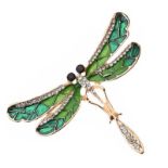 ENAMEL DRAGONFLY BROOCH