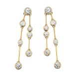 18CT GOLD DIAMOND DROP EARRINGS