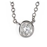 18CT WHITE GOLD DIAMOND NECKLACE