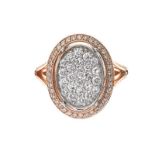 18CT ROSE GOLD DIAMOND RING