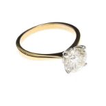 18CT GOLD DIAMOND SOLITAIRE RING