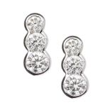 18CT WHITE GOLD DIAMOND EARRINGS