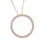 18CT ROSE GOLD DIAMOND NECKLACE