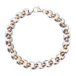 9CT GOLD AND ROSE GOLD BRACELET