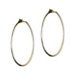 18CT GOLD DIAMOND HOOP EARRINGS