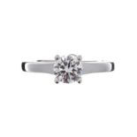 9CT WHITE GOLD CUBIC ZIRCONIA RING