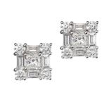 18CT WHITE GOLD DIAMOND EARRINGS