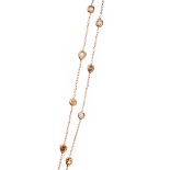 18CT ROSE GOLD COLOURED DIAMOND NECKLACE