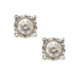 9CT GOLD DIAMOND EARRINGS