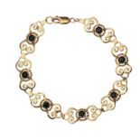 9CT GOLD SAPPHIRE BRACELET