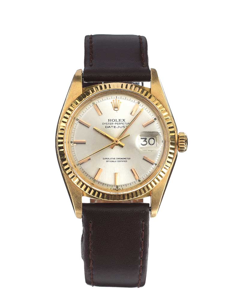 ROLEX DATEJUST 18CT GOLD WRIST WATCH