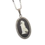 SILVER WEDGEWOOD NECKLACE