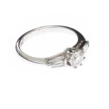 PLATINUM THREE STONE DIAMOND RING