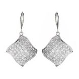 18CT WHITE GOLD DIAMOND EARRINGS