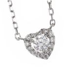 18CT WHITE GOLD DIAMOND NECKLACE