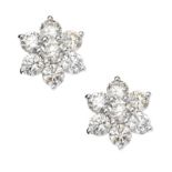 18CT WHITE GOLD DIAMOND EARRINGS