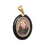 VICTORIAN BLACK ONYX LOCKET