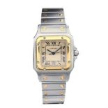 CARTIER 18CT GOLD & STAINLESS STEEL LADY'S WRIST WATCH