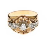 14CT GOLD FRENCH DIAMOND DRESS RING