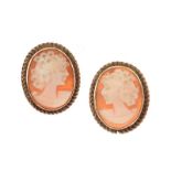 9CT GOLD CAMEO EARRINGS