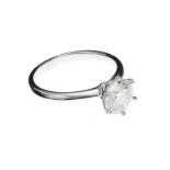 18CT WHITE GOLD DIAMOND SOLITAIRE RING