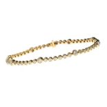 18CT GOLD DIAMOND TENNIS BRACELET