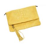 ITALIAN YELLOW LEATHER HANDBAG