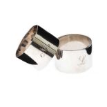 PAIR OF STERLING SILVER NAPKIN RINGS