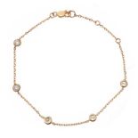 18CT ROSE GOLD DIAMOND BRACELET