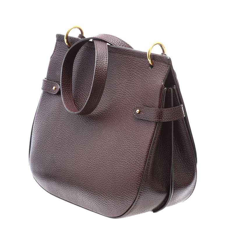 MULBERRY AMBERLEY BURGUNDY SATCHEL - Image 4 of 6